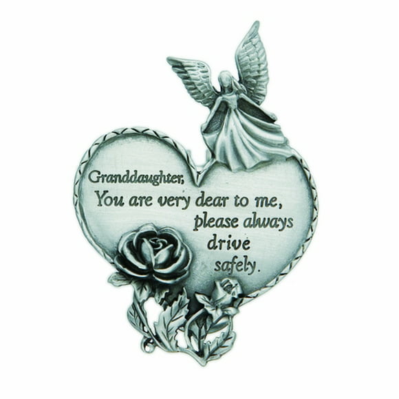 Fine Pewter Dad Drive Safely Cross Auto Car Visor Clip 2 Inch Singer Co 